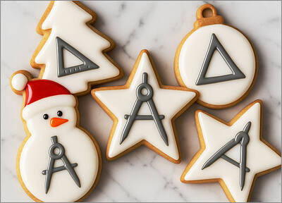 Drafting Christmas Card Cookies